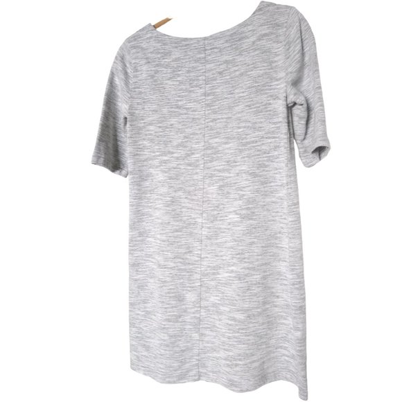 Faded Glory Dress Knit Straight Dress Sz 4-6 Soft Gray with Elbow Length Sleeves - Picture 3 of 6